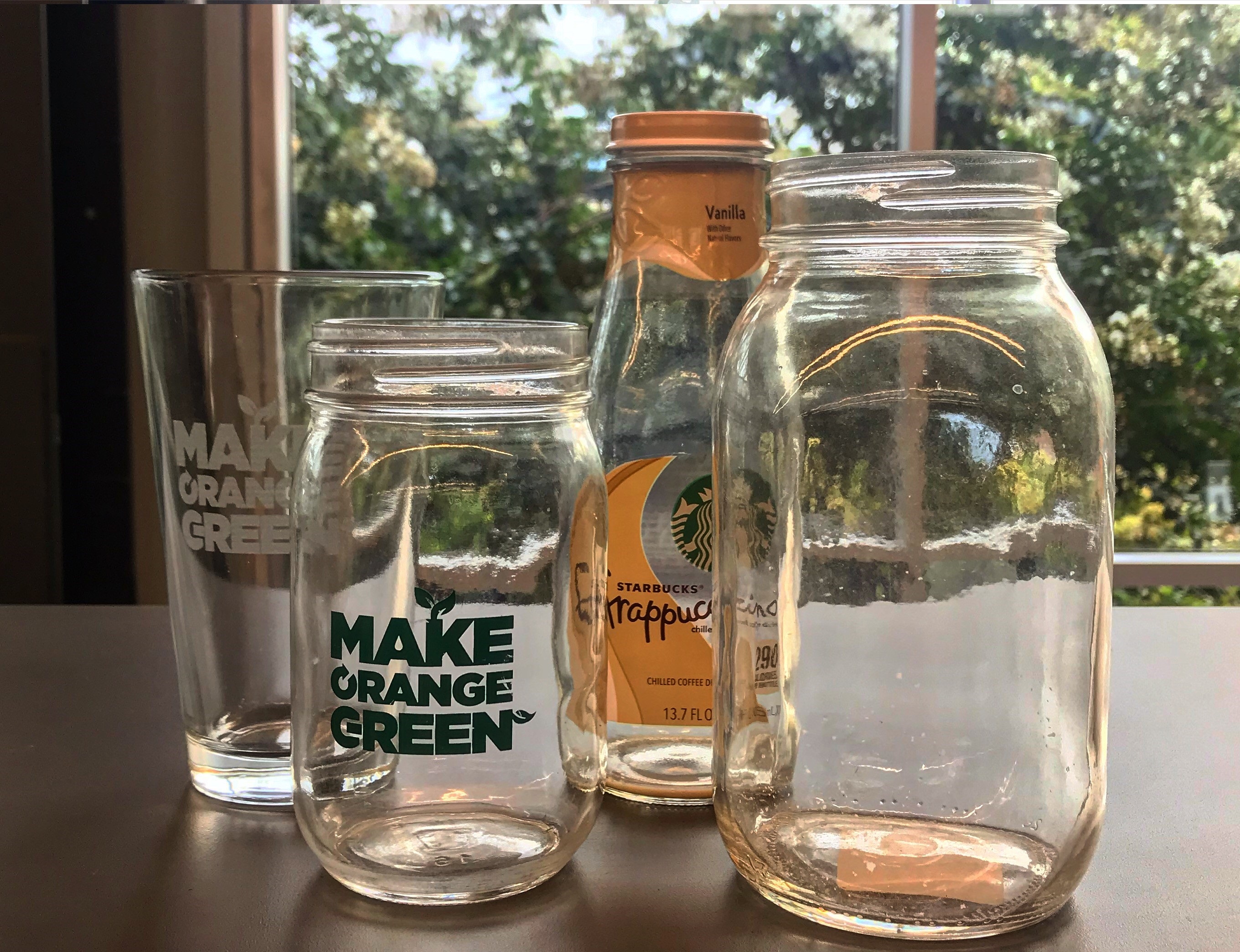 Examples of glass containers.